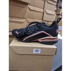 PUMA Womens Axelion Running Shoe, Puma Black-Rose Gold, 6